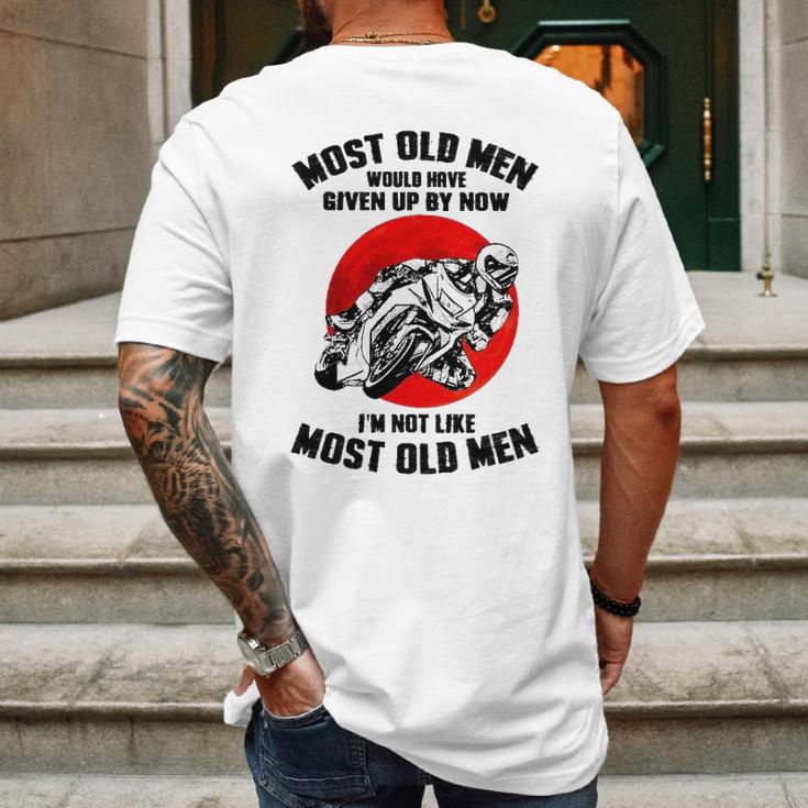 Most Old Men Motogp Mens Back Print T-shirt Gifts for Men