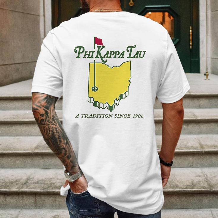 Phi Kappa Tau Fraternity Golf Comfort Colors Mens Back Print T-shirt Gifts for Men