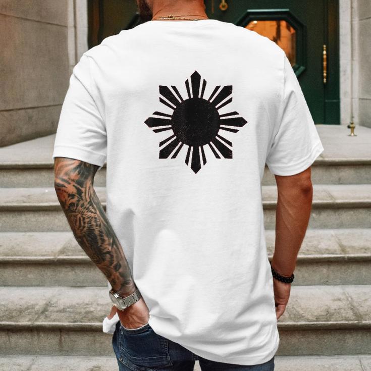 Philippines Filipino Vintage Sun Pinoy Pinay Mens Back Print T-shirt Gifts for Men