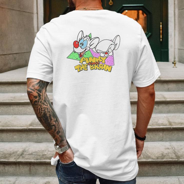 Pinky And The Brain Retro Portrait Mens Back Print T-shirt Gifts for Men