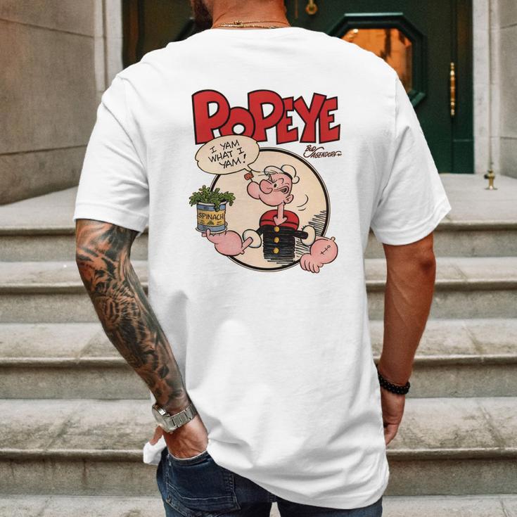 Popeye T-Shirt Mens Back Print T-shirt Gifts for Men