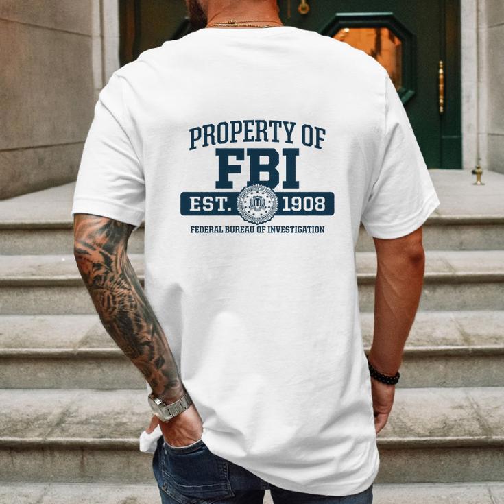 Property Of Fbi Mens Back Print T-shirt Gifts for Men