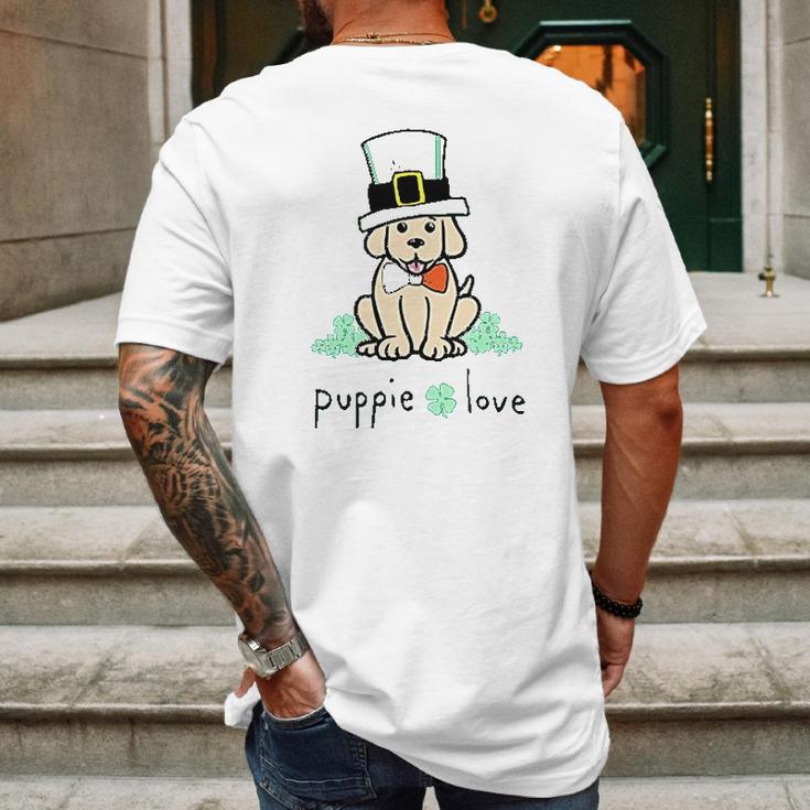 Puppie Love Dog Mens Back Print T-shirt Gifts for Men