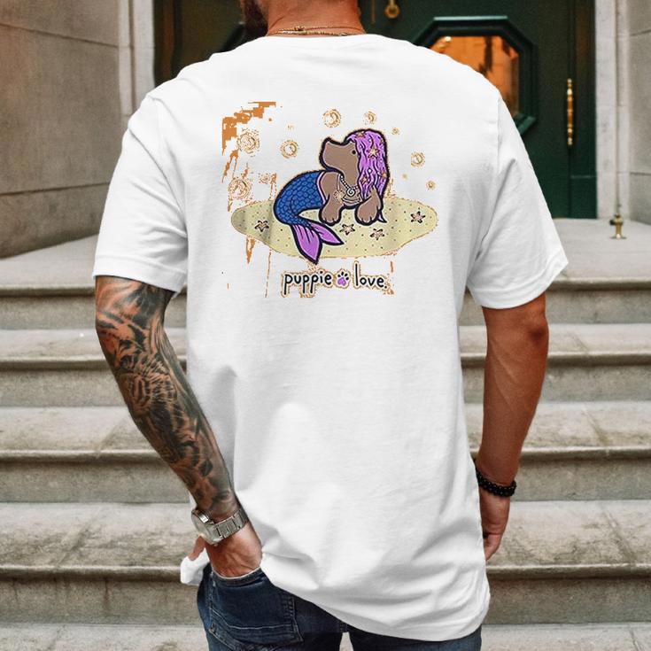 Puppie Love Rescue Dogs Mens Back Print T-shirt Gifts for Men