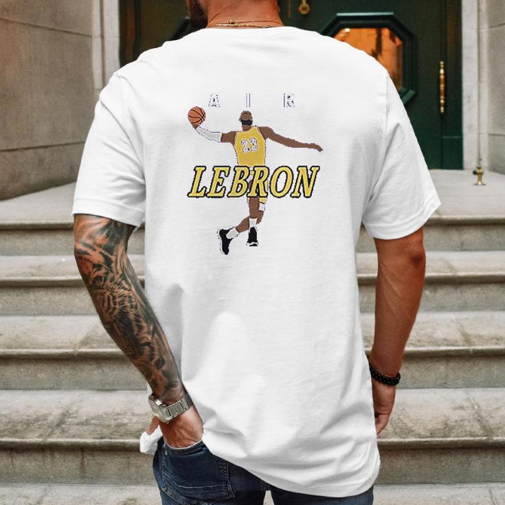 Purple Los Angeles Lebron Air Pic Mens Back Print T-shirt Gifts for Men