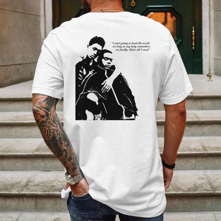 Queen And Slim Quote As Long As My Lady Remembers Me Mens Back Print T-shirt Gifts for Men