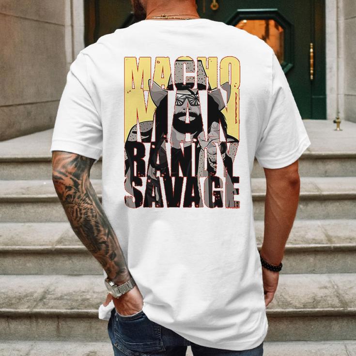 Randy Macho Man Savage Fun Mens Back Print T-shirt Gifts for Men