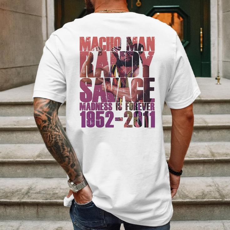 Randy Macho Man Savage Madness Is Forever Mens Back Print T-shirt Gifts for Men