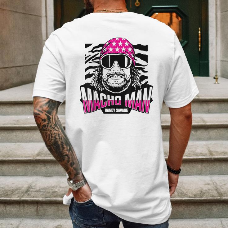 Randy Macho Man Savage Zebra Print Mens Back Print T-shirt Gifts for Men