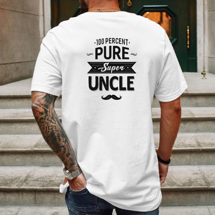 Mens Relative Gift Super Uncle Grandpa Men Mens Back Print T-shirt Gifts for Men