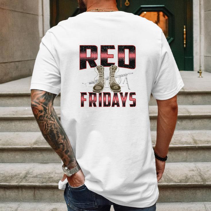 Remember Deployed Cousin Red Fridays Mens Back Print T-shirt Gifts for Men