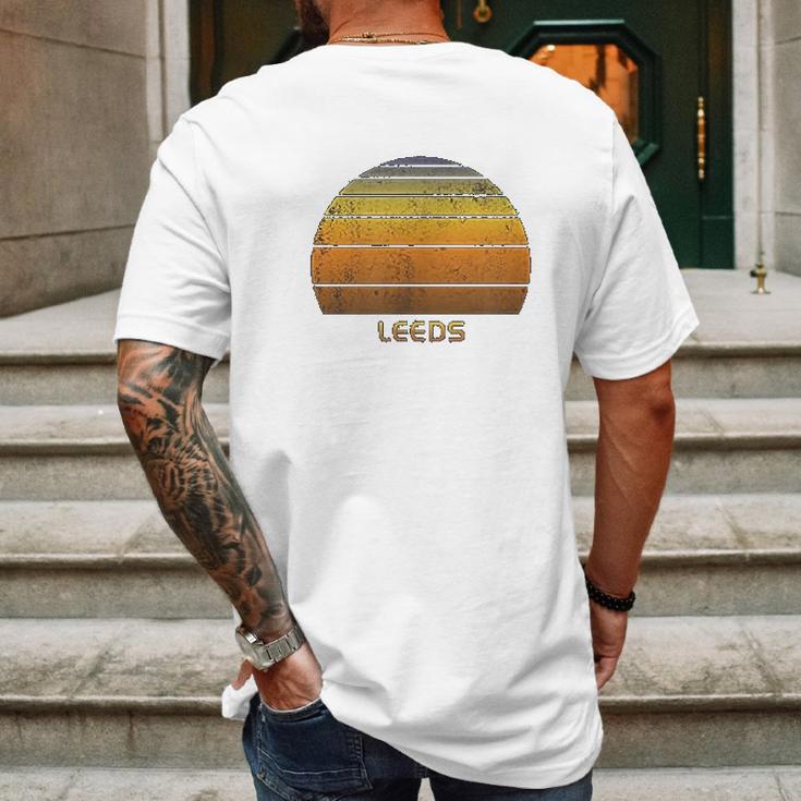 Retro Leeds United Kingdom Mens Back Print T-shirt Gifts for Men