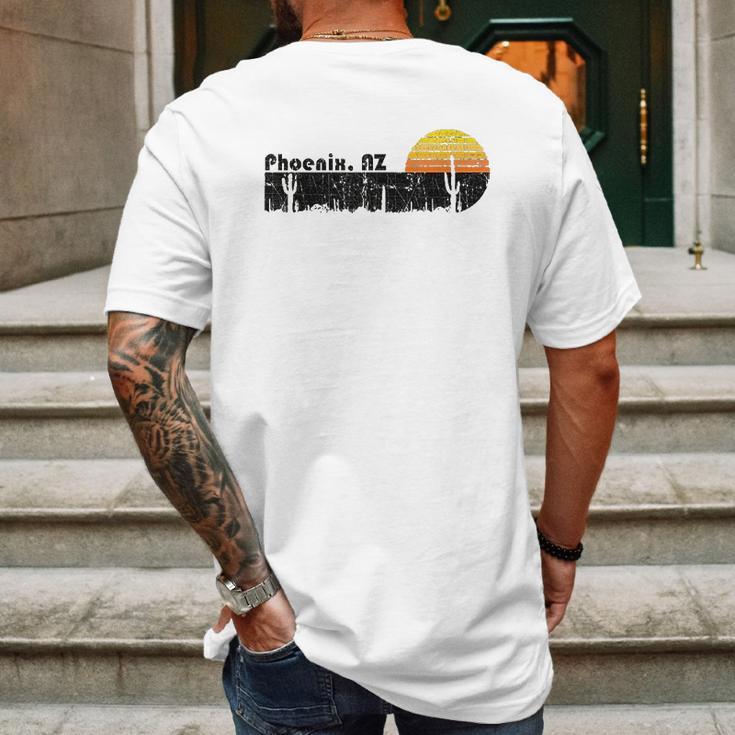 Retro Phoenix Arizona Desert Sunset Vintage Mens Back Print T-shirt Gifts for Men