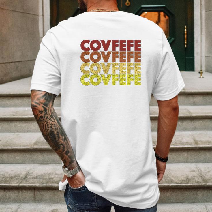 Retro Vintage Covfefe Funny Gift Mens Back Print T-shirt Gifts for Men