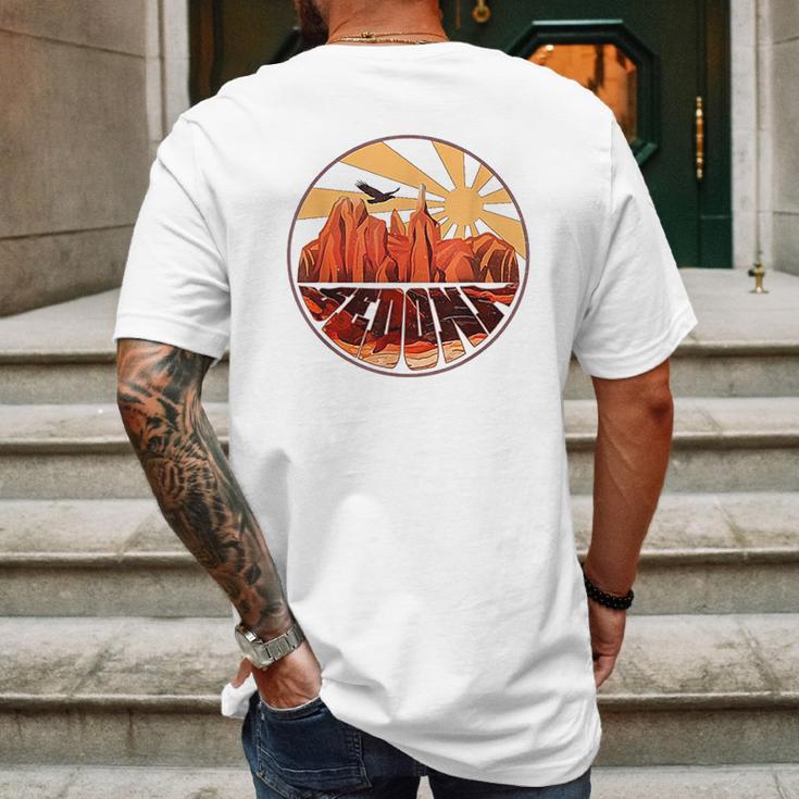 Retro Vintage Sedona Arizona Mens Back Print T-shirt Gifts for Men