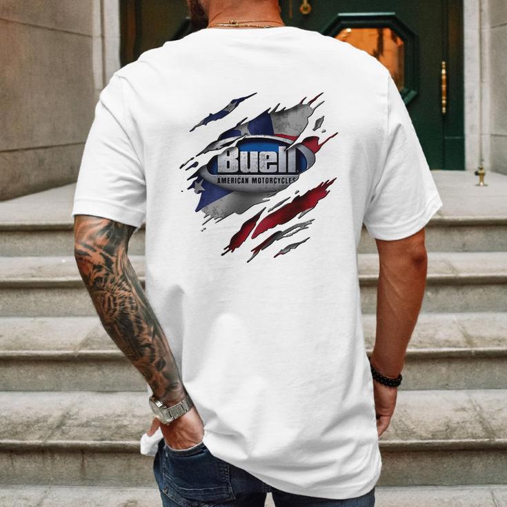 Ripped Buell Mens Back Print T-shirt Gifts for Men