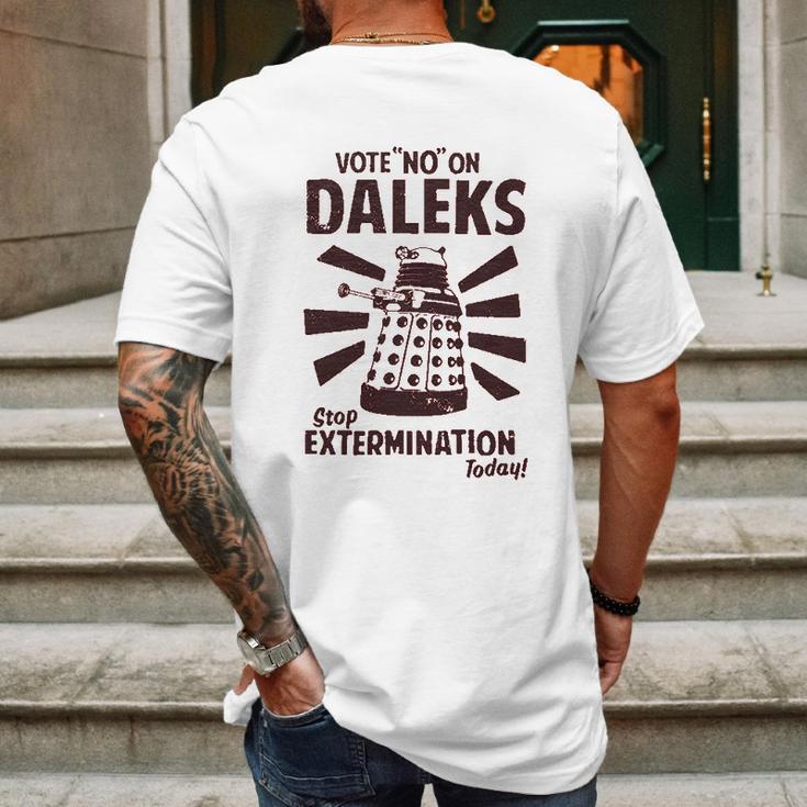 Ripple Junction Doctor Who Vote No To Daleks Adult Mens Back Print T-shirt Gifts for Men