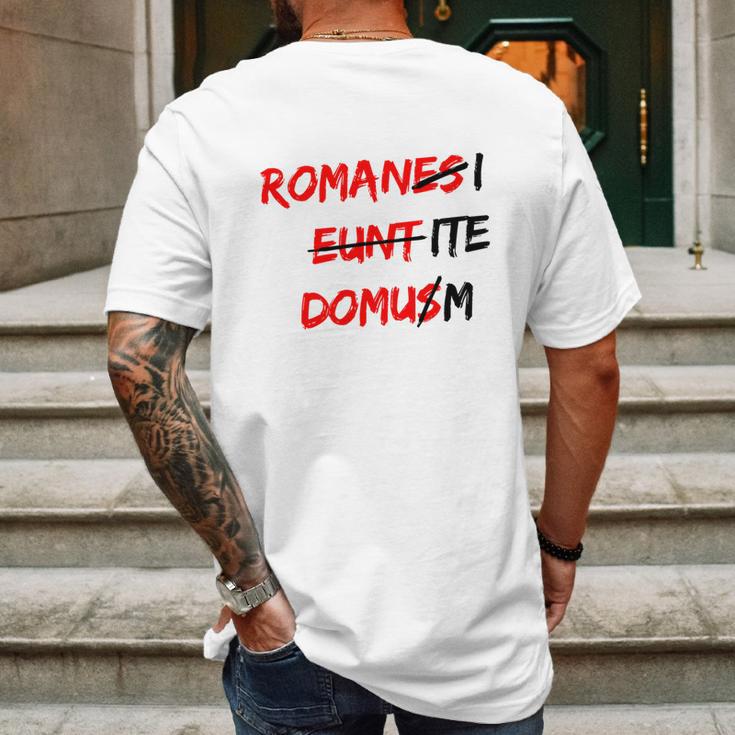 Romanes Eunt Domus Mens Back Print T-shirt Gifts for Men