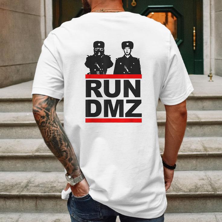 Run Dmz Funny Communist North Korea Mens Back Print T-shirt Gifts for Men