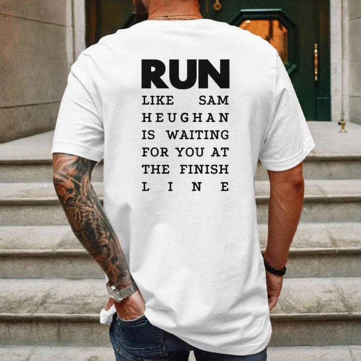 Run - Sam Heughan Mens Back Print T-shirt Gifts for Men