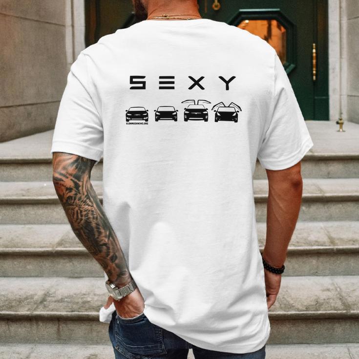 S3xy Tesla Mens Back Print T-shirt Gifts for Men