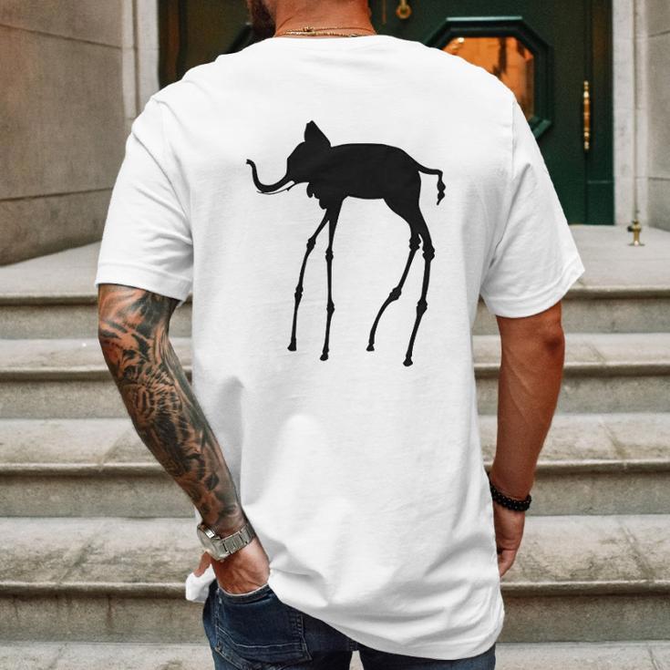 Salvador Dali The Elephant Mens Back Print T-shirt Gifts for Men