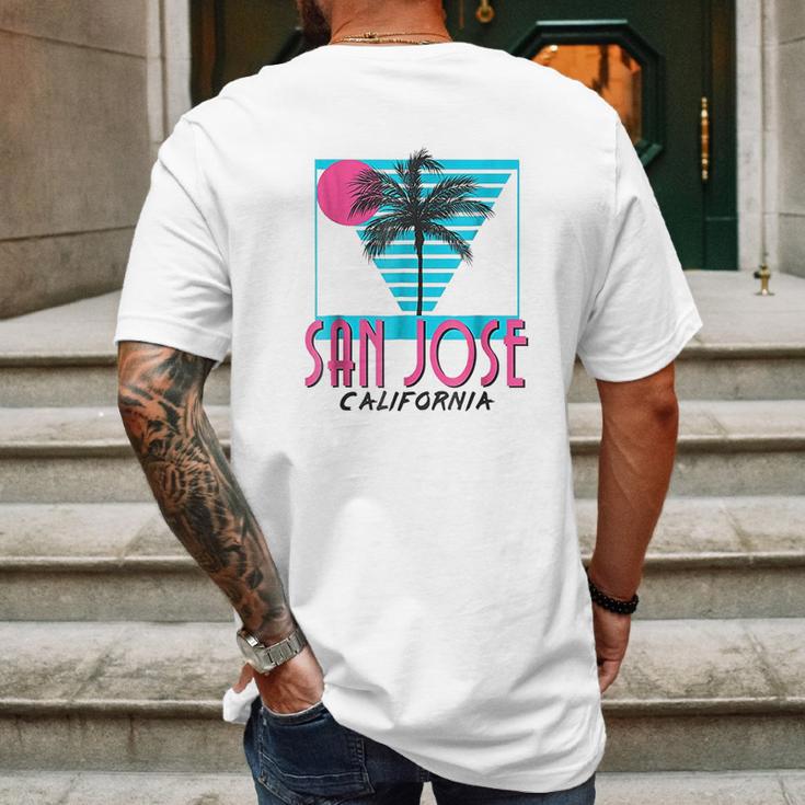 San Jose California Retro Ca Cool Mens Back Print T-shirt Gifts for Men