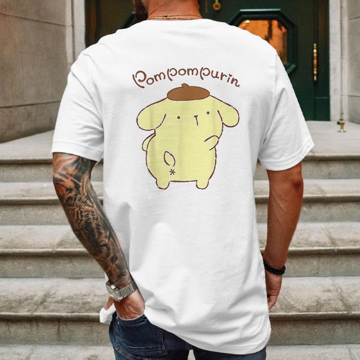 Sanrio Pompompurin Backside Mens Back Print T-shirt Gifts for Men