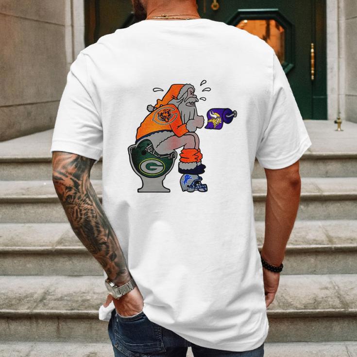 Santa Claus Chicago Bears Toilet Green Bay Packers Sweater Mens Back Print T-shirt Gifts for Men