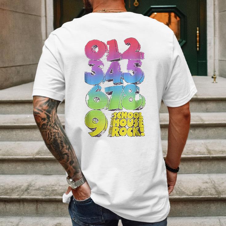 Schoolhouse Rock Numbers Mens Back Print T-shirt Gifts for Men