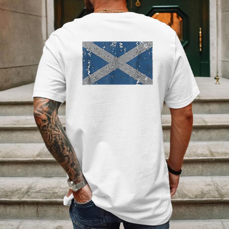 Scotland Flag Scottish Saltire Saint Andrews Cross Mens Back Print T-shirt Gifts for Men