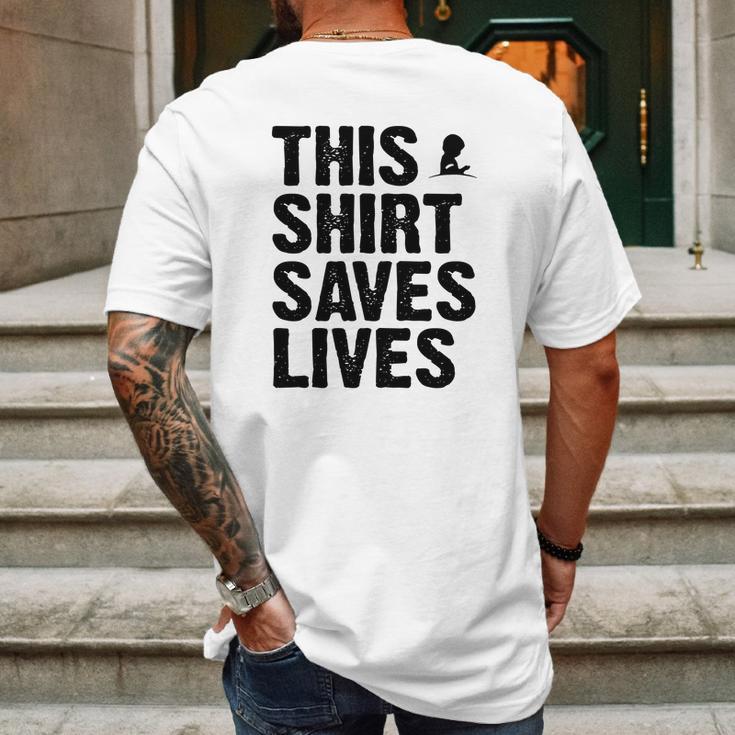 This Shirt Saves Lives Shirt Mens Back Print T-shirt Gifts for Men