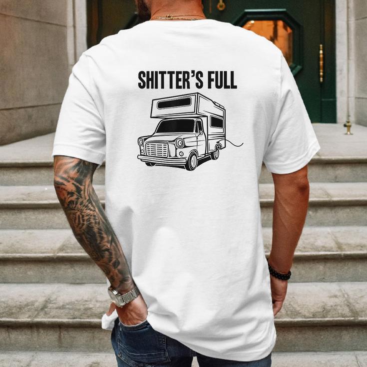 Shitters Full Funny Camper Camping Mens Back Print T-shirt Gifts for Men