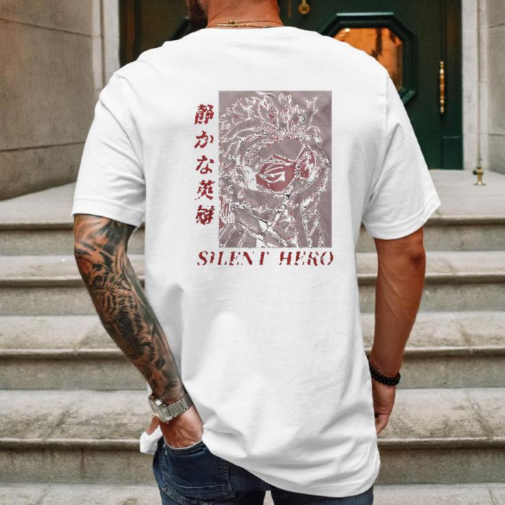 Silent Hero Hawks My Hero Academia Mens Back Print T-shirt Gifts for Men