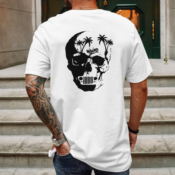 Skeleton Head Jeep Shirt Mens Back Print T-shirt Gifts for Men