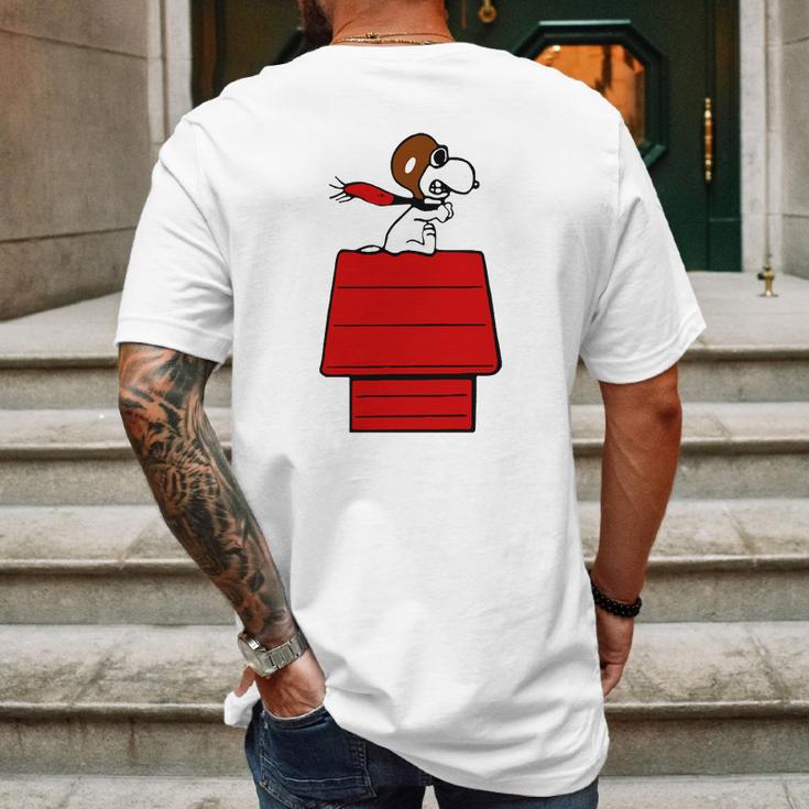 Snoopy Flying Ace Mens Back Print T-shirt Gifts for Men