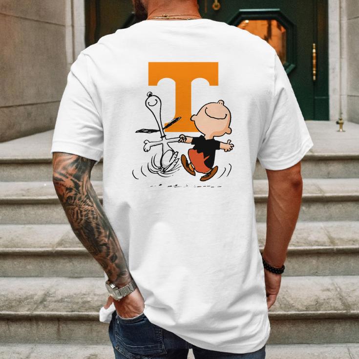 Snoopy Tennessee Volunteers Fans Mens Back Print T-shirt Gifts for Men