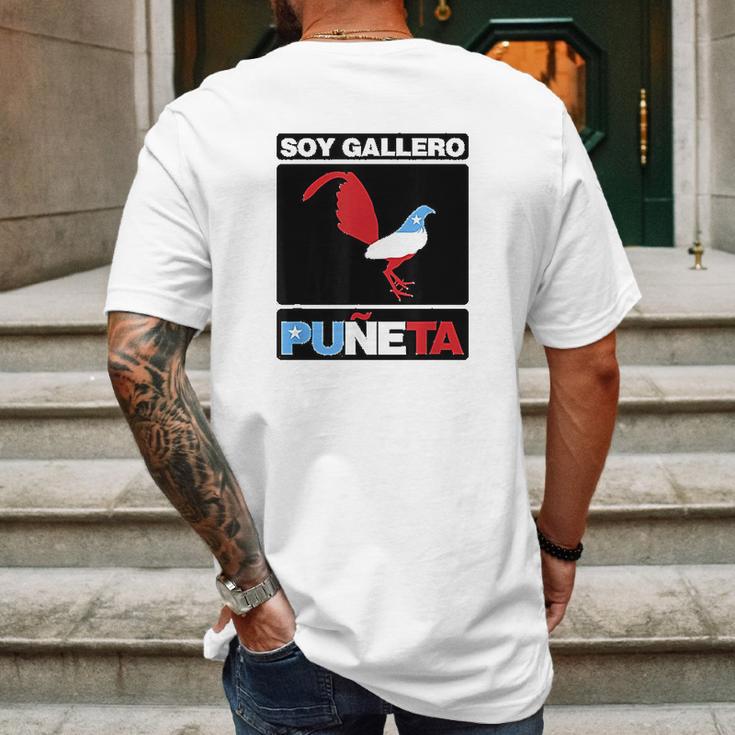 Soy Gallero Boricua Mens Back Print T-shirt Gifts for Men