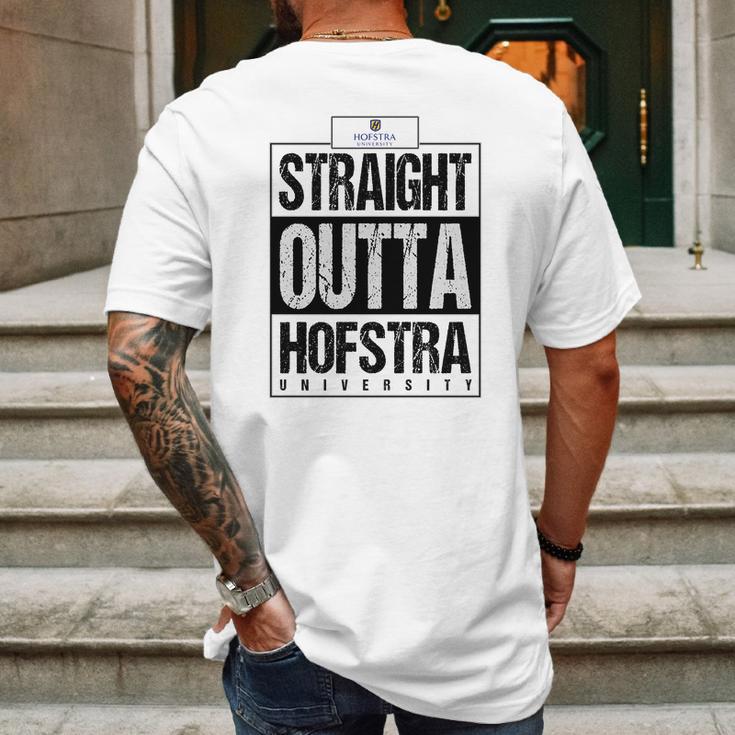 Straight Outta Hofstra University Funny Gift Mens Back Print T-shirt Gifts for Men