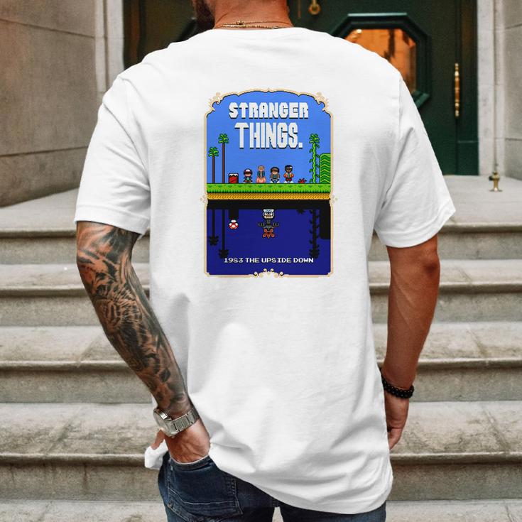 Stranger Things Mario Bros 2 Pixel Art Mashup T-Shirt Mens Back Print T-shirt Gifts for Men