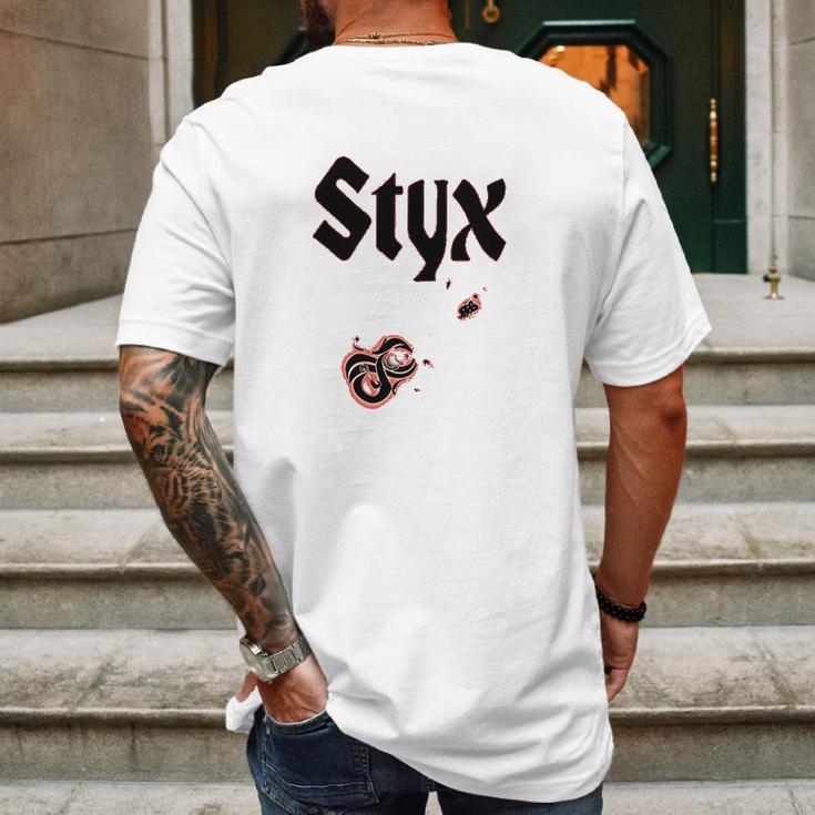 Men Styx Logo Custom Retro Royalblue Mens Back Print T-shirt Gifts for Men