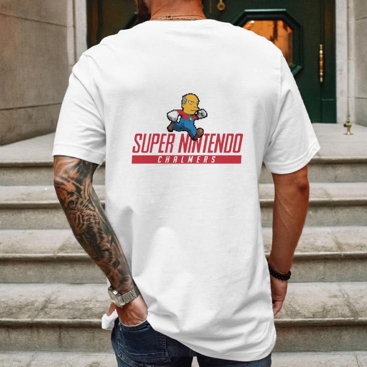 Super Nintendo Chalmers Mens Back Print T-shirt Gifts for Men