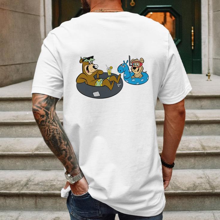 Swimming Yogi Bear Mens Back Print T-shirt Gifts for Men