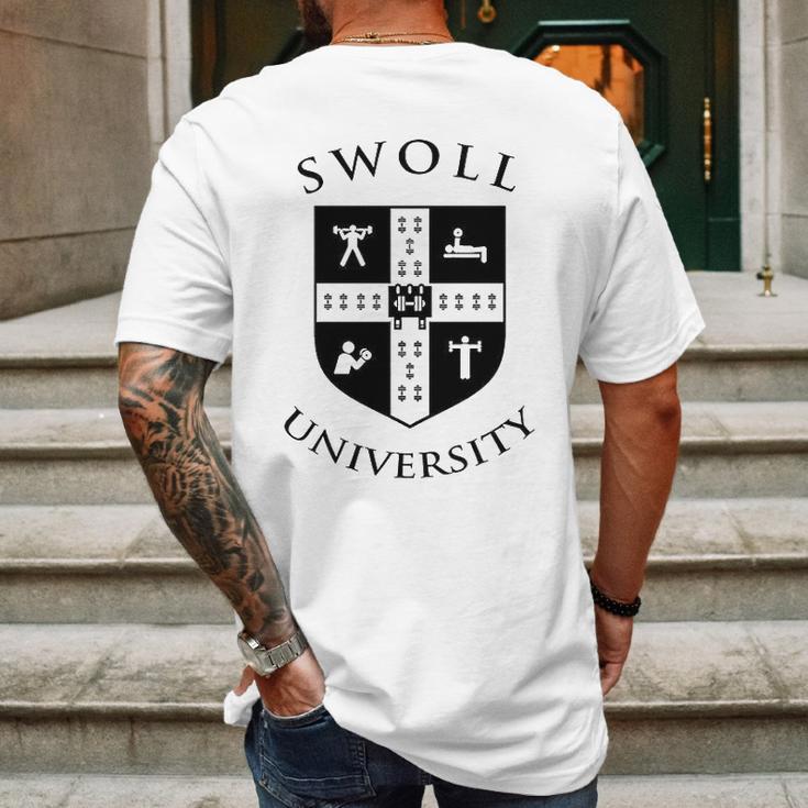 Swoll University Funny Gym Bodybuilding Mens Back Print T-shirt Gifts for Men