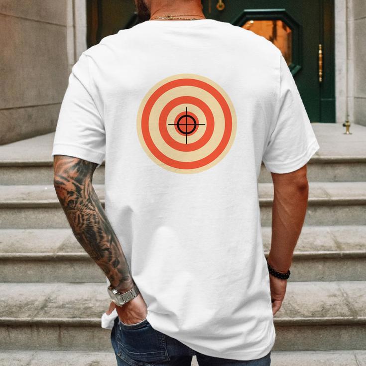 Target Funny Printed On The Back Bulls Eye Gift Tee Mens Back Print T-shirt Gifts for Men