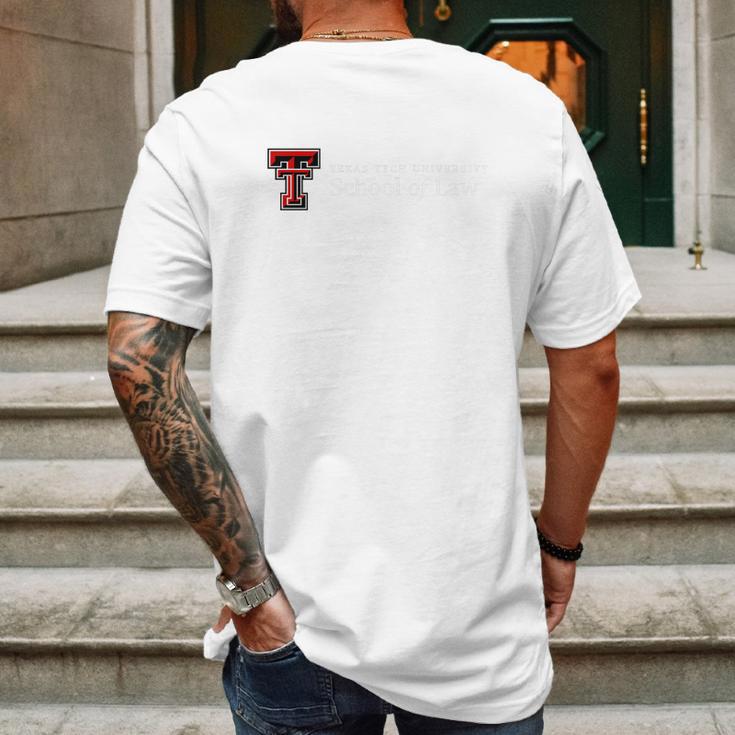 Texas Tech University School Of Law Mens Back Print T-shirt Gifts for Men