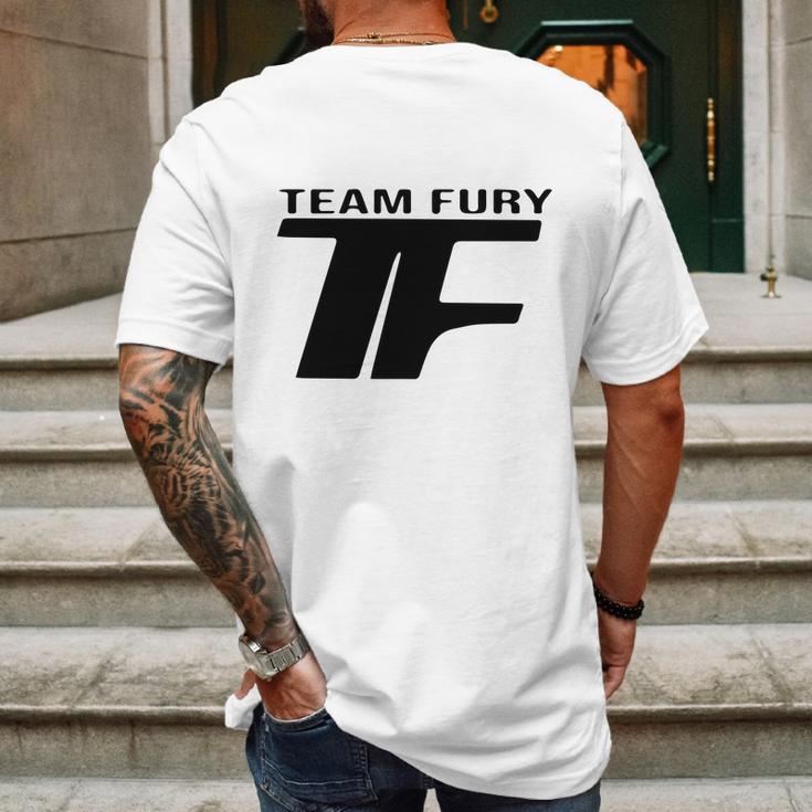 Tyson Fury Logo Black And White Mens Back Print T-shirt Gifts for Men