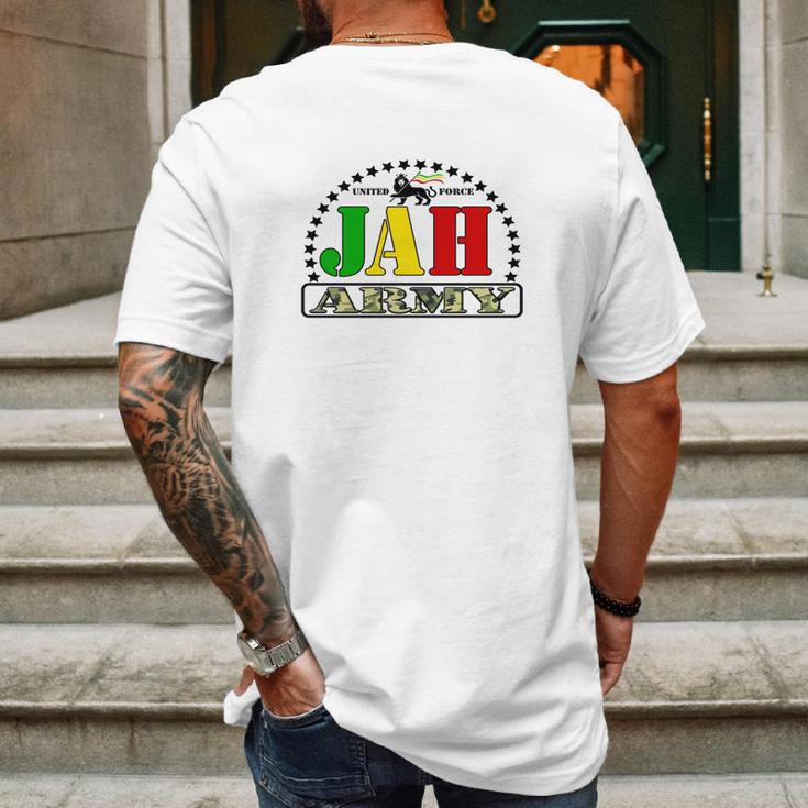 United Force Jah Army Mens Back Print T-shirt Gifts for Men