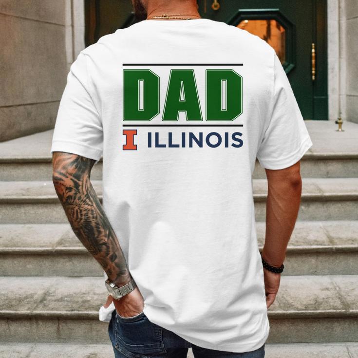 University Of Illinois At Urbana Champaign Proud Dad Parents Day 2020 Mens Back Print T-shirt Gifts for Men