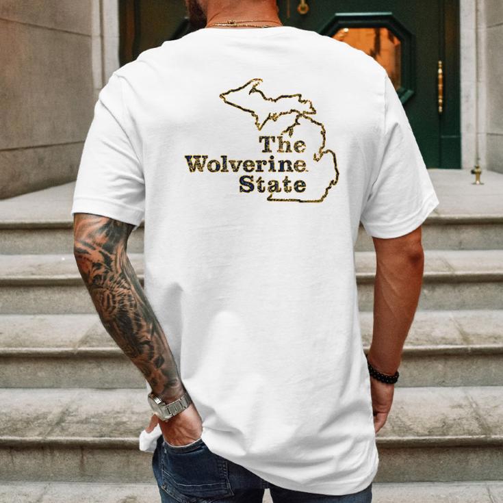 University Of Michigan The Wolverine State Mens Back Print T-shirt Gifts for Men